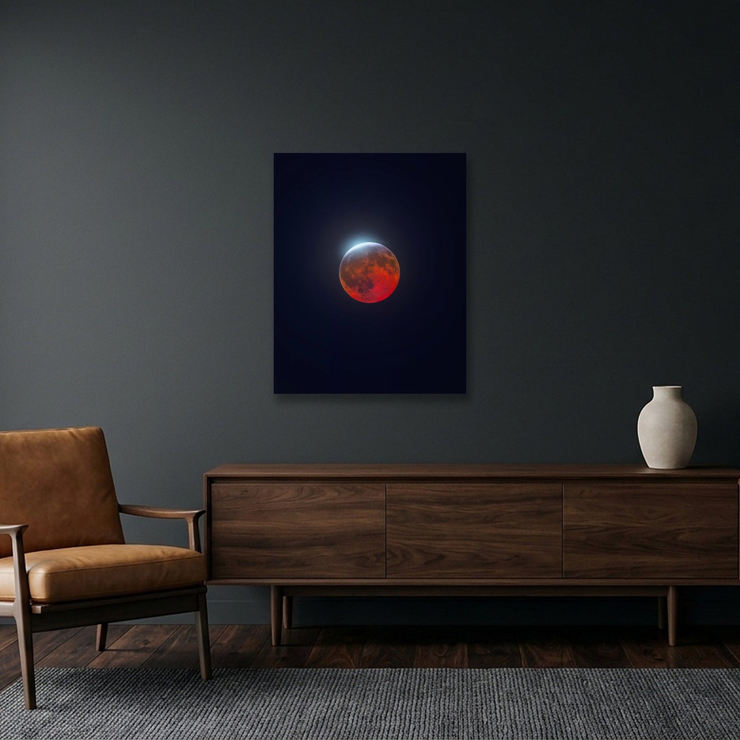 By the Crimson Moonlight — 24×30" Acrylic Mount