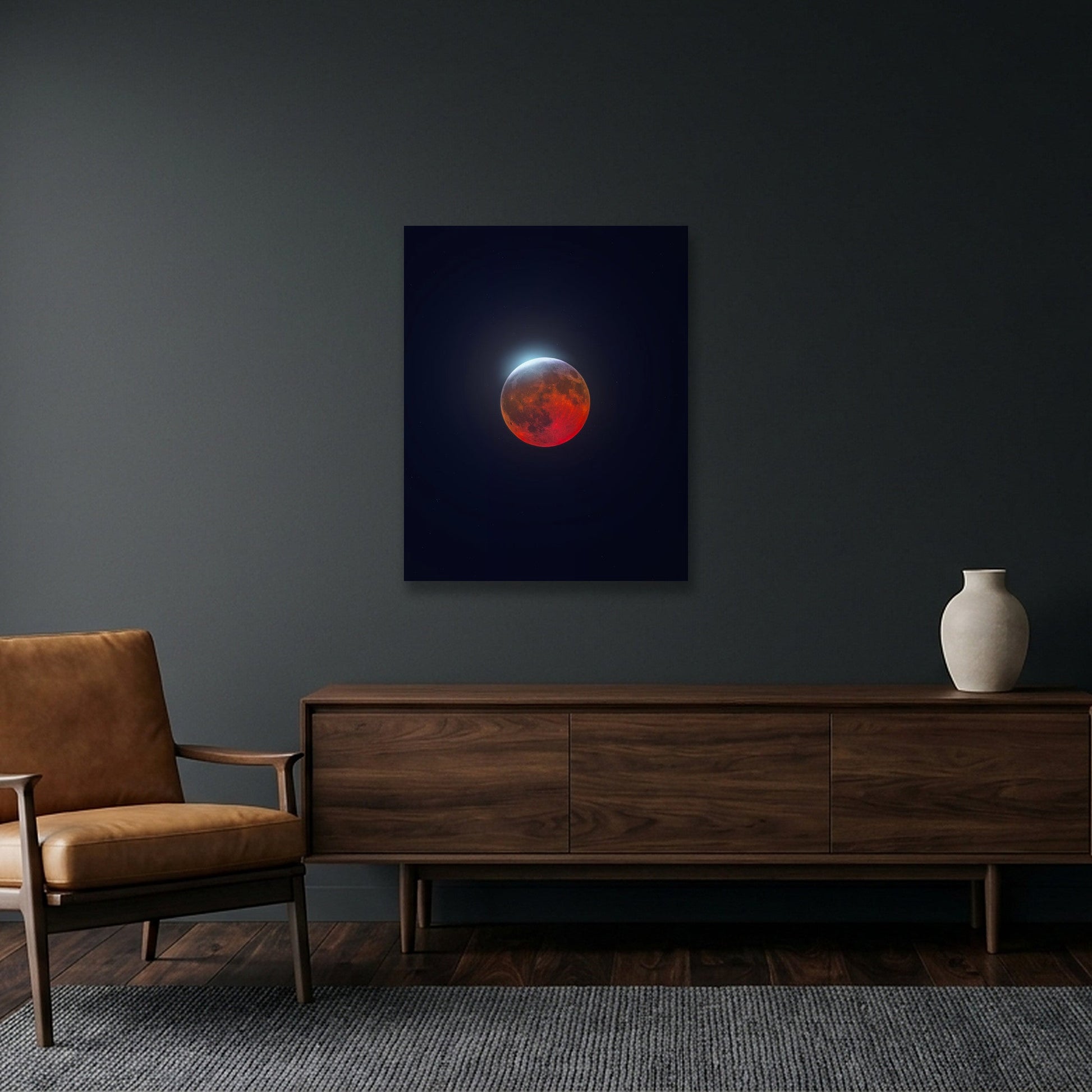 By the Crimson Moonlight — 24×30" Acrylic Mount