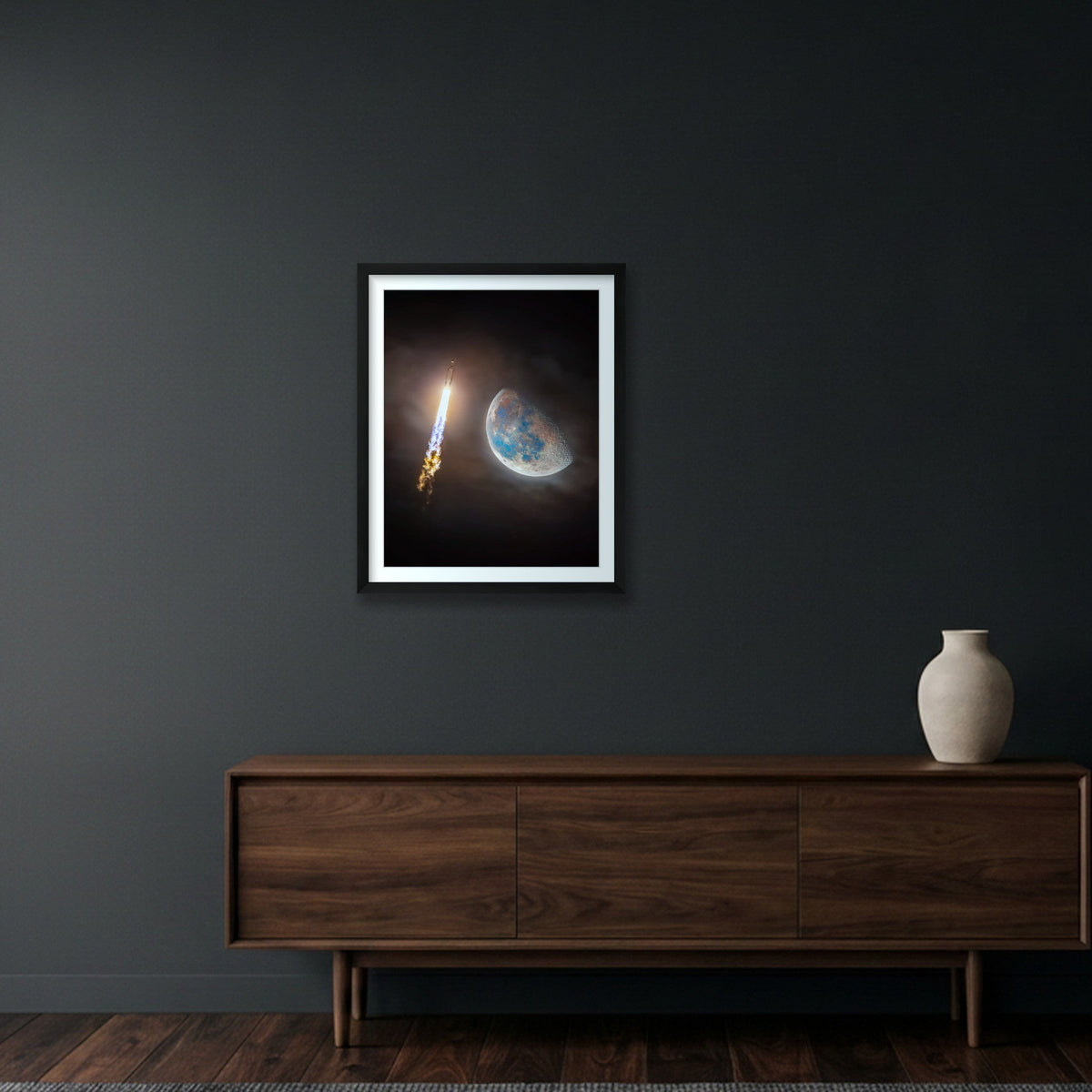Fly By Moonlight — 16×20" Black Frame